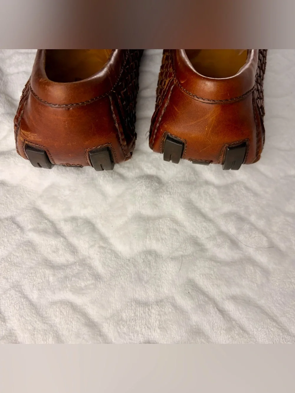 VTG 90s Ralph Lauren Leather Woven Loafers Men’s Size 10 Eclectic Grandpa vibe